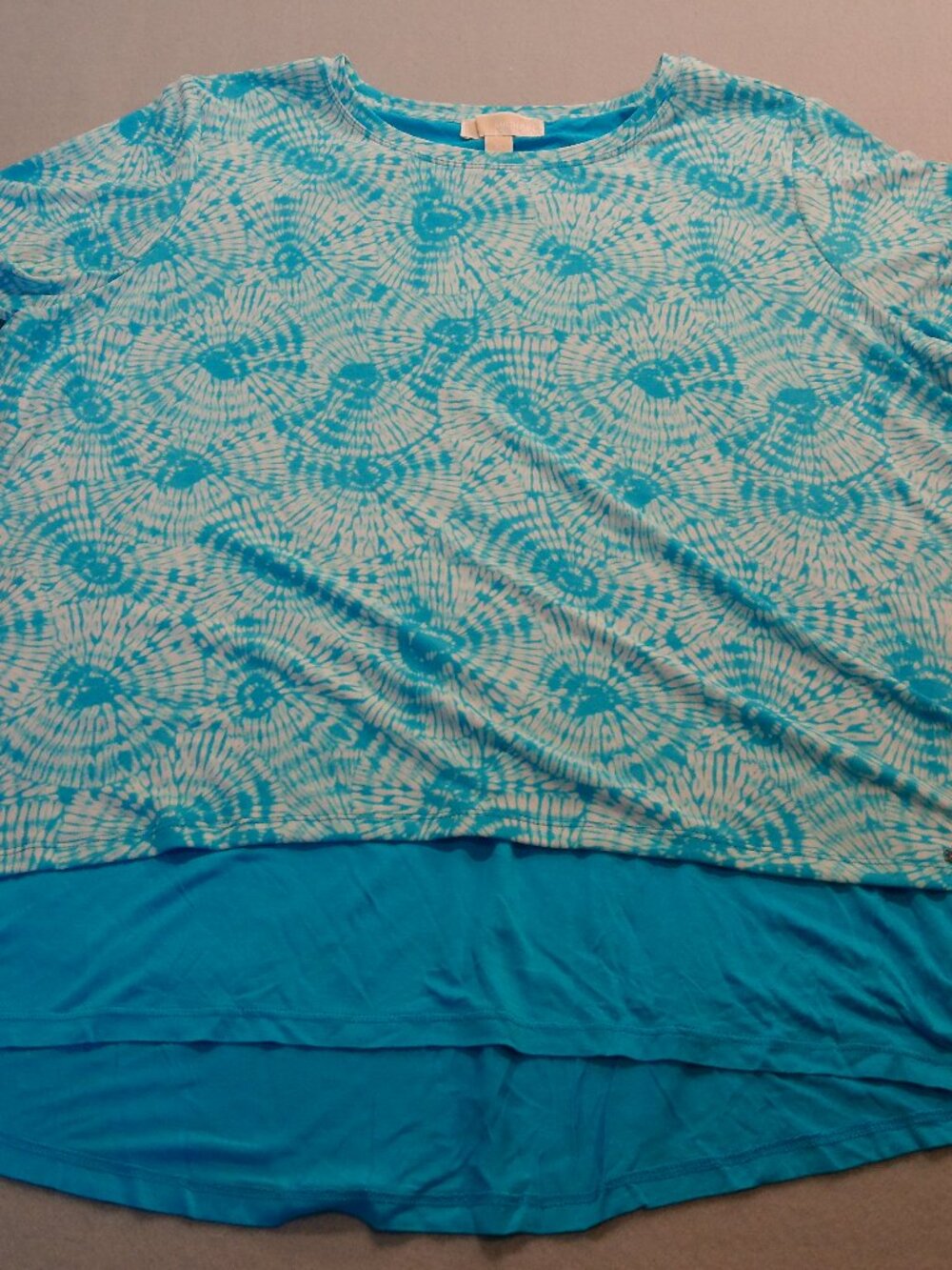 MICHAEL KORS Short Sleeve Paisley Blouse Size XL